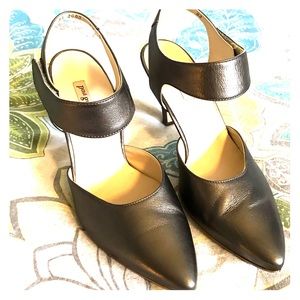 Paul Green Nicolette Pointy Toe Pumps Pewter Heels